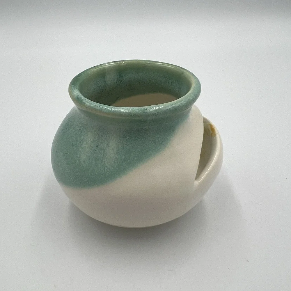 Ceramic Egg Separator Green White Face Design Kitchen Gadget 3